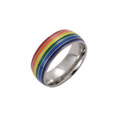 Fashion Rainbow Pride Ring Women Men Gay Lesbian LGBT – Stylish Gifts — 3