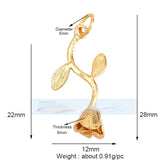 Pure Copper Micro-inlaid Color Flower Zircon Hollow – Small Gift Ideas — 2