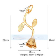 Pure Copper Micro-inlaid Color Flower Zircon Hollow – Small Gift Ideas — 2