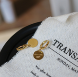 Women's metal disc earrings – Gifts for Her — 7