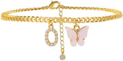 Butterfly Letter Feet Chain Fashion Inlaid Diamond – Stylish Gifts — 11