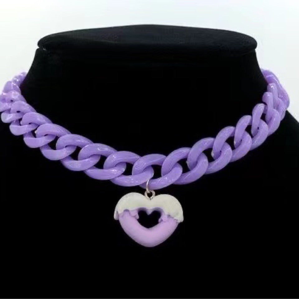 Personalized Versatile Necklace Chain Purple Love – Jewelry Gift Ideas — 1