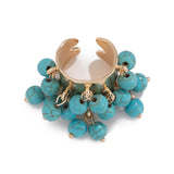 High Profile Retro Colorful Gemstone Pearl Tassel Ring – Gifts for Her — 5