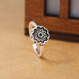 Vintage lotus ring Thai silver ring for lady – Practical Gifts — 3
