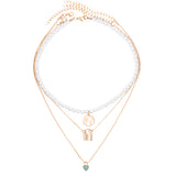 Women's Multilayer Gold Simple Letter Necklace – Jewelry Gift Ideas — 2