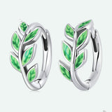 Green Zircon Simple Green Branch Earrings – Gift Ideas — 5