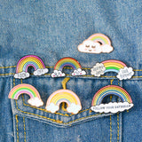 Creative rainbow cloud badge brooch – Jewelry Gift Ideas — 5