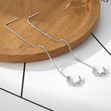 Flash Diamond Wave Ear Clip Box Chain Earrings – Useful Gifts — 4