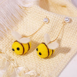 Long Cute Animal Plush Long Chain Earrings – Stylish Gifts — 2