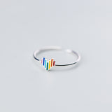 Cute rainbow love adjustable ring – Gifts for Couples — 1
