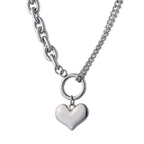 Titanium Steel Peach Heart Necklace – Jewelry Gift Ideas — 3