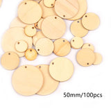 Wooden Round Love Pentagram Pendant Handmade DIY – Jewelry Gift Ideas — 9