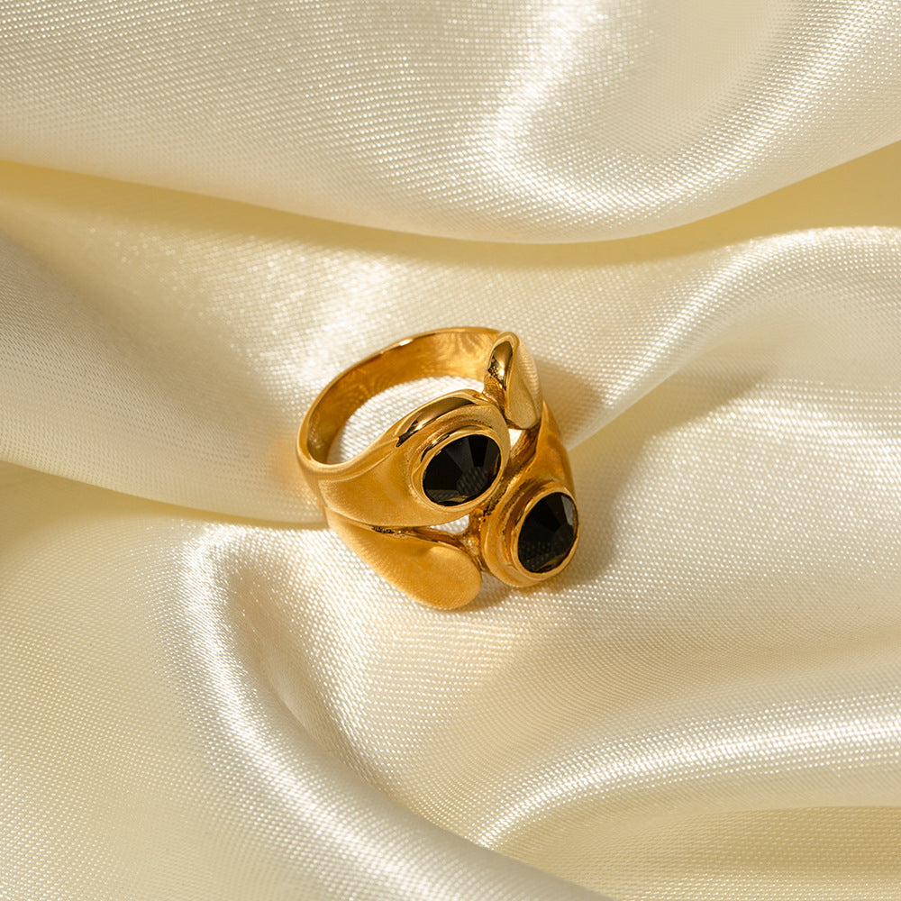 Women's Fashionable Asymmetric Zircon Ring – Gifts for Her — 1
