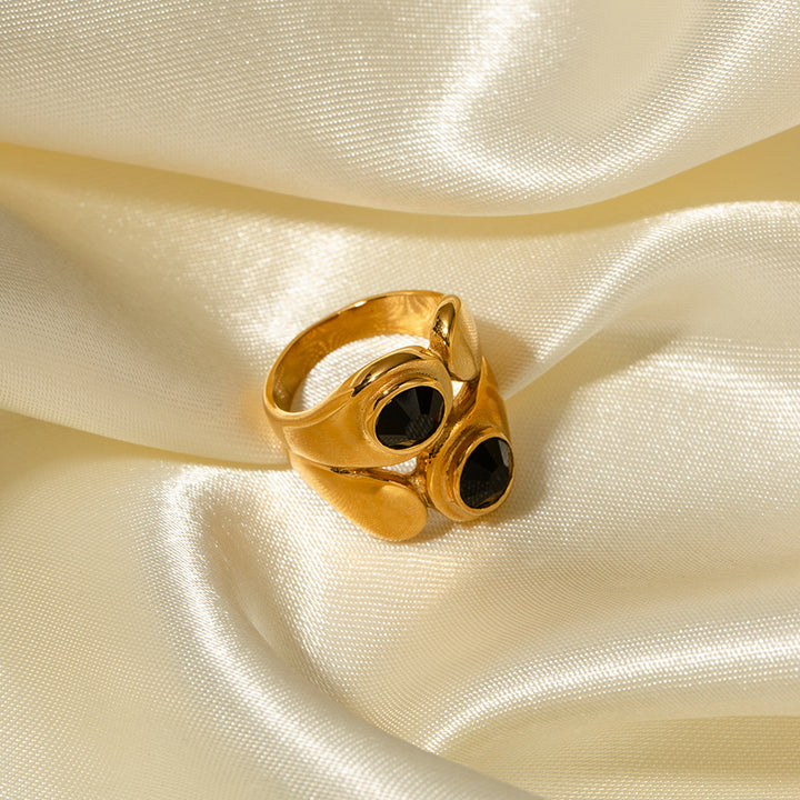 Women's Fashionable Asymmetric Zircon Ring – Gifts for Her — 1