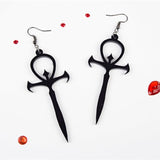 Gothic Vampire Emblem Pendant Necklace Earrings – Jewelry Gift Ideas — 4