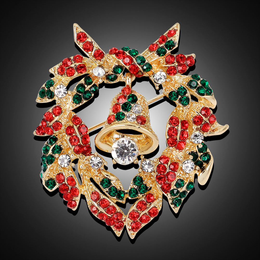 European And American Christmas Wreath Brooch – Jewelry Gift Ideas — 1