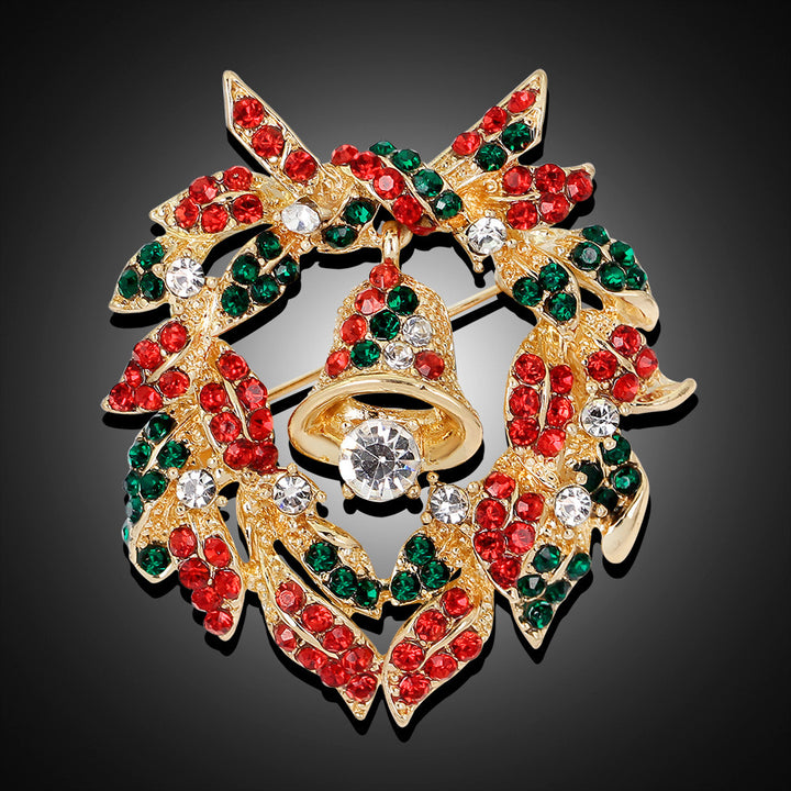 European And American Christmas Wreath Brooch – Jewelry Gift Ideas — 1