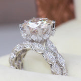 Flash Drill Round Engagement Set Ring Ladies Ring Hand – Stylish Gifts — 6
