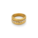 Real Gold Plating Exquisite Gang Drill Pearl Ring – Stylish Gifts — 3