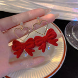 Women's Fashion Vintage Bow Flocked Earrings – Stylish Gifts — 4