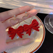 Women's Fashion Vintage Bow Flocked Earrings – Stylish Gifts — 4