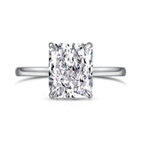 High Carbon Diamond Square Diamond S925 Ring – Gift Ideas — 17
