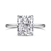 High Carbon Diamond Square Diamond S925 Ring – Gift Ideas — 17