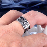 Vintage Cross Men's Titanium Steel Ring – Gifts for Him — 10