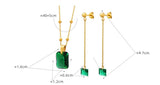 Emerald Zircon Pendant Necklace Earring Jewelry – Jewelry Gift Ideas — 3