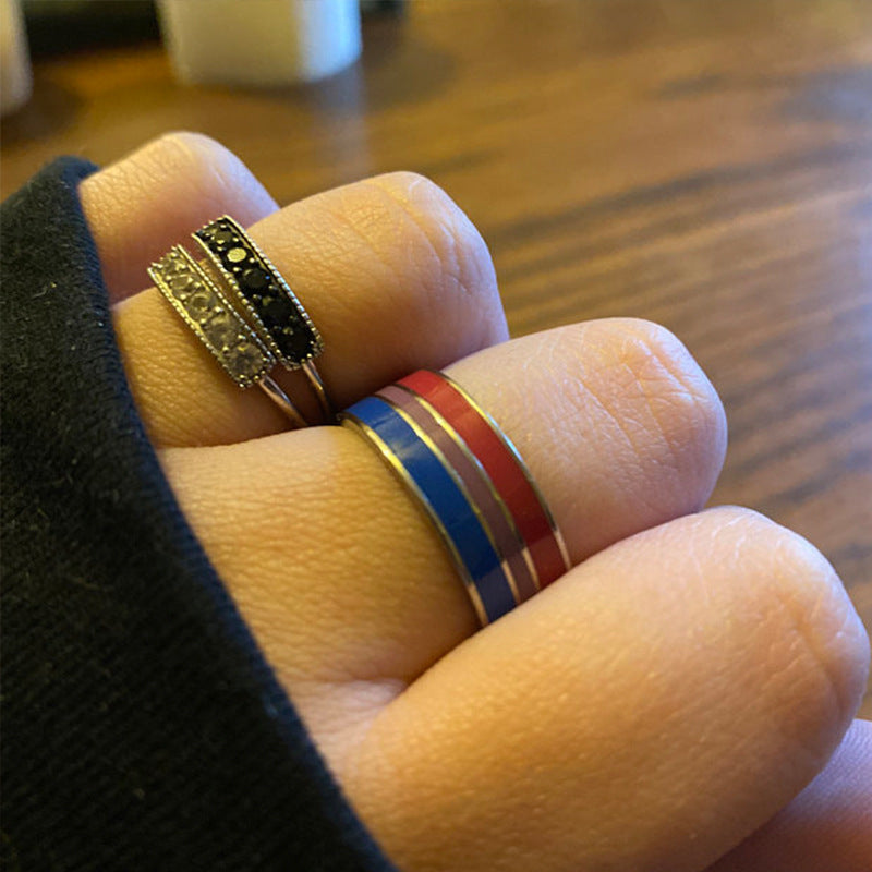 Bisexual Pride Stainless Steel Ring Europe – Stylish Gifts — 1