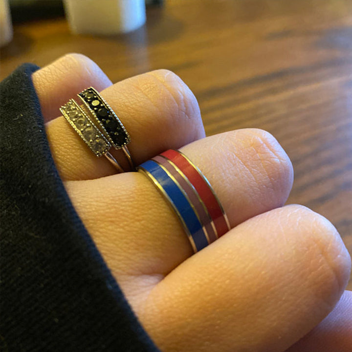 Bisexual Pride Stainless Steel Ring Europe – Stylish Gifts — 1