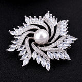 Korean Luxury Crystal Zircon Pinwheel Brooch – Jewelry Gift Ideas — 1