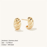 Simple Stainless Steel Croissant Earrings – Special Occasion Gifts — 5