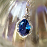 Luxury Simulated Royal Blue Zircon Necklace – Jewelry Gift Ideas — 3