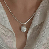 S925 Sterling Silver Baroque Pearl Necklace – Jewelry Gift Ideas — 4