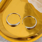 Sterling Silver Simple Temperament O Earrings – Practical Gifts — 2