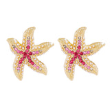 Women's Creative Starfish Full Diamond Stud Earrings – Gifts for Her — 4