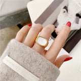 Fritillary Shell 18K Vintage Ring – Stylish Gifts — 7