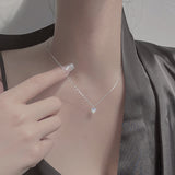 S925 Sterling Silver Love Motherofpearl Necklace – Jewelry Gift Ideas — 1