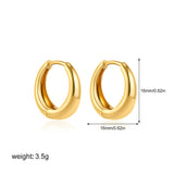 Women's 18K Gold Glossy And Simple Earrings – Gifts for Her — 4