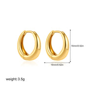 Women's 18K Gold Glossy And Simple Earrings – Gifts for Her — 4