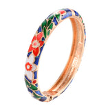 Blue Vintage Carved Flower Bracelet – Jewelry Gift Ideas — 13