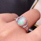 Natural Opal 925 Silver Inlaid Ring – Meaningful Gifts — 2