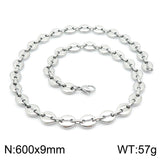 Personality Oval Simple Stainless Steel Coffee – Jewelry Gift Ideas — 14