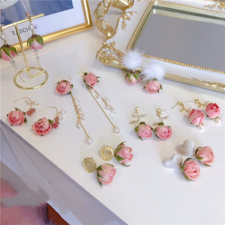Guijin Flower Earpiece French Sweet Dried Flower Sen – Stylish Gifts — 1
