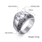 Ring Set With Red Zircon Ornaments In Titanium – Small Gift Ideas — 13