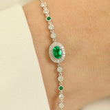 Natural Wood Color Emerald Bracelet – Jewelry Gift Ideas — 1