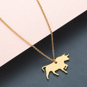 Stainless Steel Animal Necklace Bull Pendant – Jewelry Gift Ideas — 8