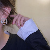 Round Full Diamond Earrings – Surprise Gifts — 3