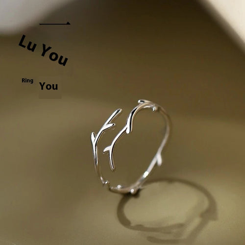 Antlers Ring Female Special-interest Design Ins Simple – Gifts for Her — 2